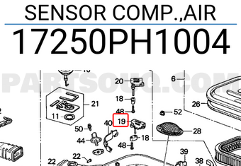 Honda 17250PH1004 SENSOR COMP.,AIR