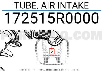 Honda 172515R0000 TUBE, AIR INTAKE