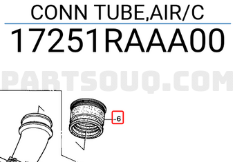 Honda 17251RAAA00 CONN TUBE,AIR/C