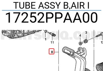 Honda 17252PPAA00 TUBE ASSY B,AIR I