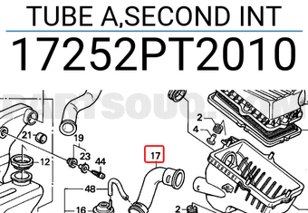 Honda 17252PT2010 TUBE A,SECOND INT