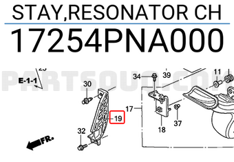 Honda 17254PNA000 STAY,RESONATOR CH