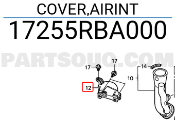 Honda 17255RBA000 COVER,AIRINT