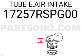 Honda 17257RSPG00 TUBE E,AIR INTAKE