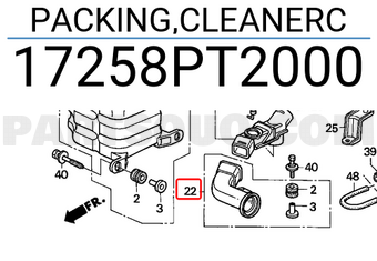 Honda 17258PT2000 PACKING,CLEANERC