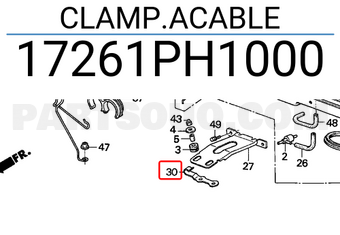 Honda 17261PH1000 CLAMP.ACABLE
