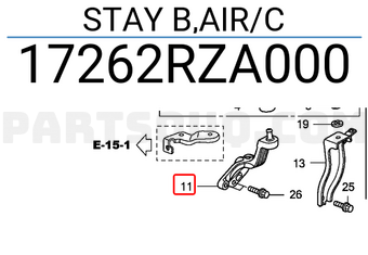 Honda 17262RZA000 STAY B,AIR/C