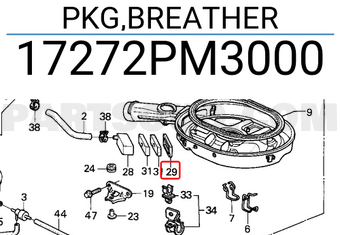 Honda 17272PM3000 PKG,BREATHER