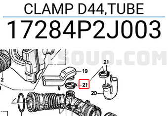 Honda 17284P2J003 CLAMP D44,TUBE