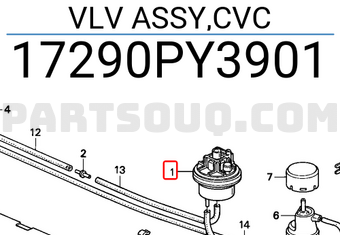 Honda 17290PY3901 VLV ASSY,CVC
