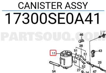 Honda 17300SE0A41 CANISTER ASSY