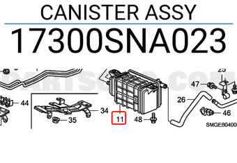 Honda 17300SNA023 CANISTER ASSY