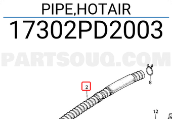 Honda 17302PD2003 PIPE,HOTAIR