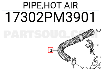 Honda 17302PM3901 PIPE,HOT AIR