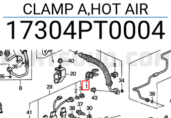 Honda 17304PT0004 CLAMP A,HOT AIR