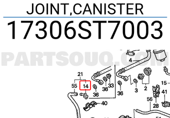 Honda 17306ST7003 JOINT,CANISTER