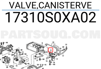 Honda 17310S0XA02 VALVE,CANISTERVE