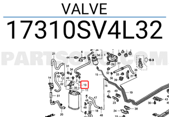 Honda 17310SV4L32 VALVE