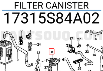 Honda 17315S84A02 FILTER CANISTER