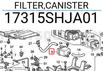 Honda 17315SHJA01 FILTER,CANISTER