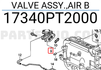 Honda 17340PT2000 VALVE ASSY.,AIR B