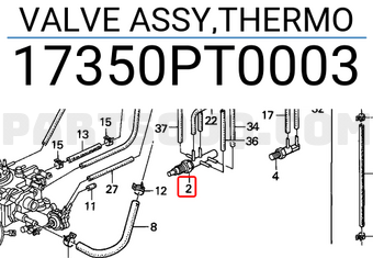 Honda 17350PT0003 VALVE ASSY,THERMO
