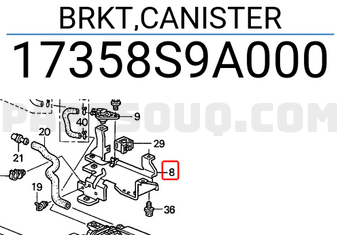 Honda 17358S9A000 BRKT,CANISTER