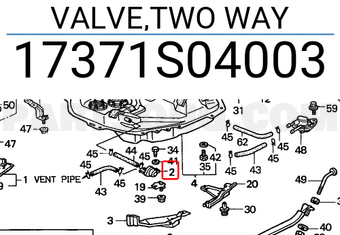 Honda 17371S04003 VALVE,TWO WAY