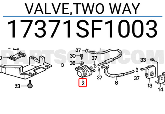 Honda 17371SF1003 VALVE,TWO WAY