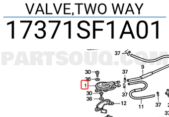 Honda 17371SF1A01 VALVE,TWO WAY