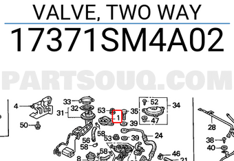 Honda 17371SM4A02 VALVE, TWO WAY