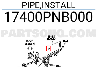Honda 17400PNB000 PIPE,INSTALL