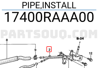 Honda 17400RAAA00 PIPE,INSTALL