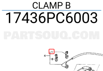 Honda 17436PC6003 CLAMP B