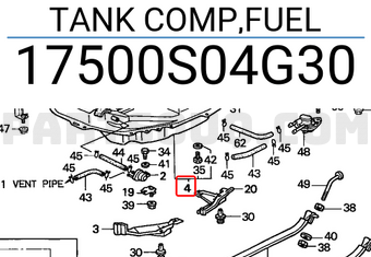 Honda 17500S04G30 TANK COMP,FUEL