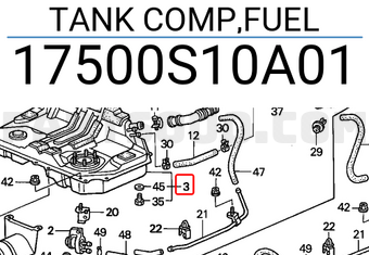Honda 17500S10A01 TANK COMP,FUEL