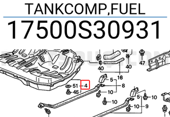 Honda 17500S30931 TANKCOMP,FUEL
