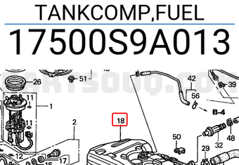 Honda 17500S9A013 TANKCOMP,FUEL