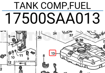Honda 17500SAA013 TANK COMP,FUEL