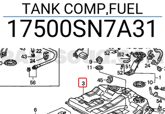 Honda 17500SN7A31 TANK COMP,FUEL