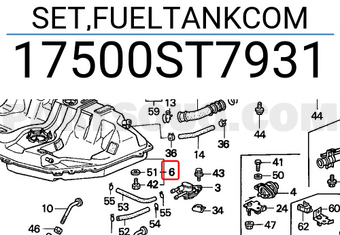 Honda 17500ST7931 SET,FUELTANKCOM