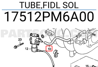 Honda 17512PM6A00 TUBE,FIDL SOL