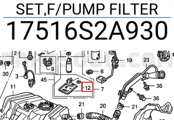 Honda 17516S2A930 SET,F/PUMP FILTER