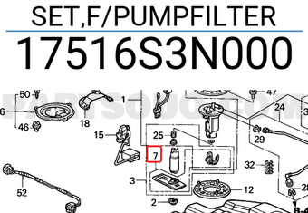 Honda 17516S3N000 SET,F/PUMPFILTER