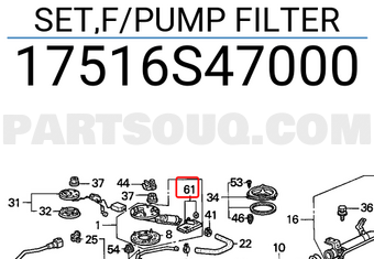 Honda 17516S47000 SET,F/PUMP FILTER