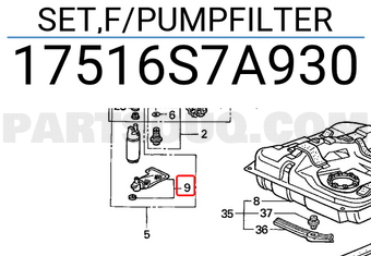 Honda 17516S7A930 SET,F/PUMPFILTER