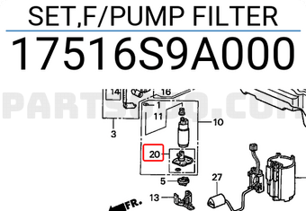 Honda 17516S9A000 SET,F/PUMP FILTER