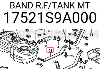 Honda 17521S9A000 BAND R,F/TANK MT