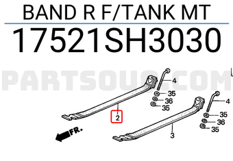 Honda 17521SH3030 BAND R F/TANK MT