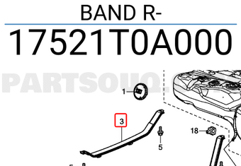 Honda 17521T0A000 BAND R